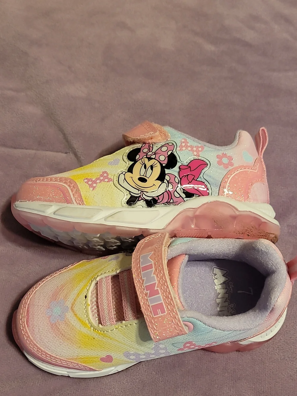 Kids Light-Up Character Sneakers in Pink Multi